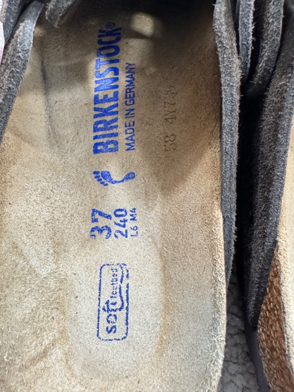 Birkenstock Boston Brown Suede Mules Sz 37 - Picture 5 of 11